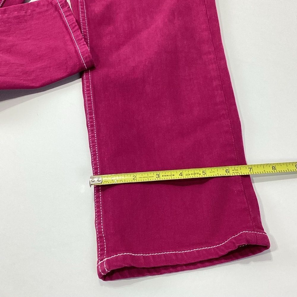Topshop Moto Straight Leg Jeans Size 25 Fuchsia Pink - Picture 9 of 10
